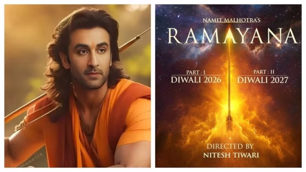 First look image of Ranbir Kapoor as Lord Ram from Nitesh Tiwari's Ramayana movie.