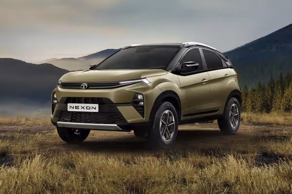 Tata Nexon petrol SUV top model interior dashboard